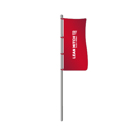 Hissflaggen ohne Ausleger | B 120 cm x H 400 cm | einseitig bedruckt